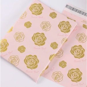 5 ct 12x15 XL Poly Mailers 3 Mil THICK PINK Rose Gold Envelopes